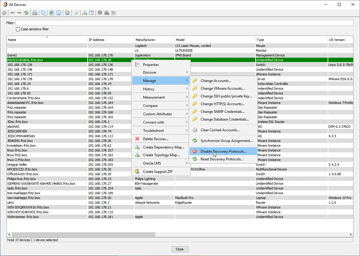 disable discovery protocols