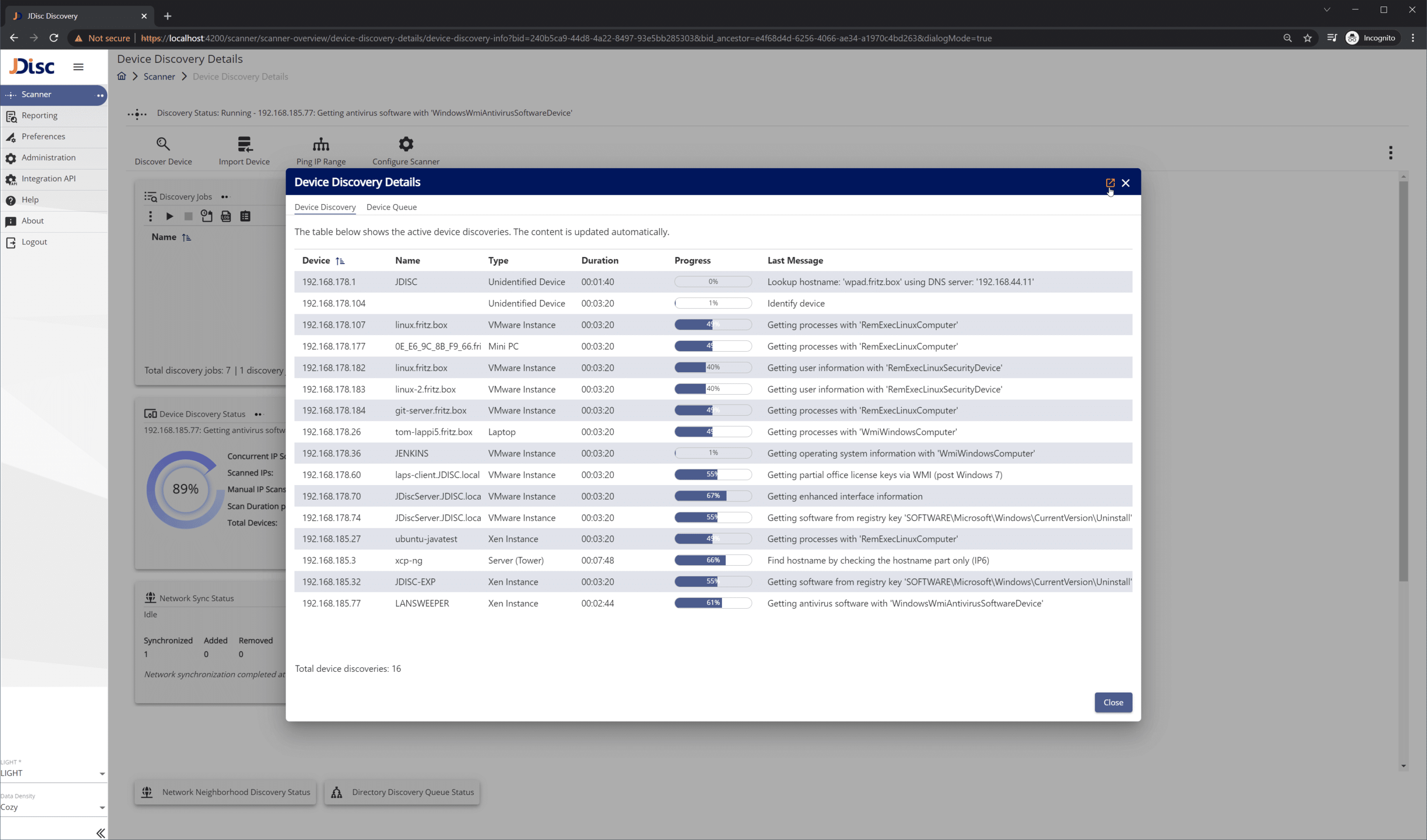 Figure-41-1 - JDisc Network Discovery Device Discovery details dialog view