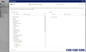 Custom Report Adding Client Access License Categories / Columns