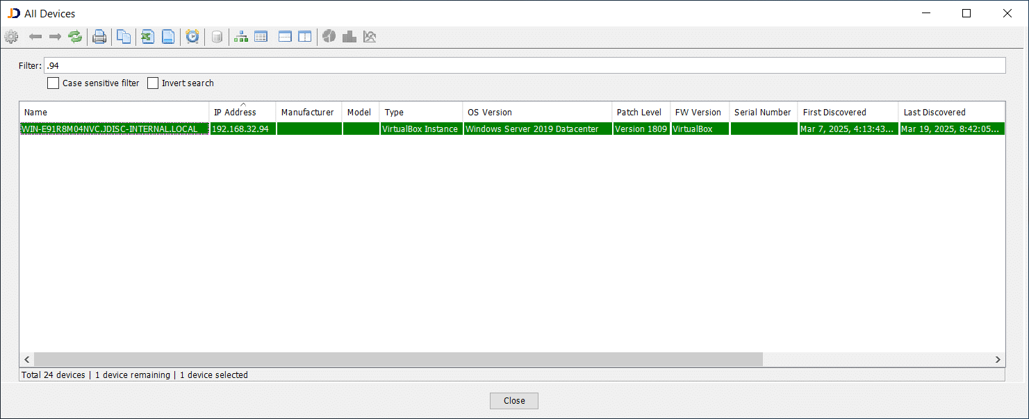 Selecting a Windows Computer to Configure Access Credentials